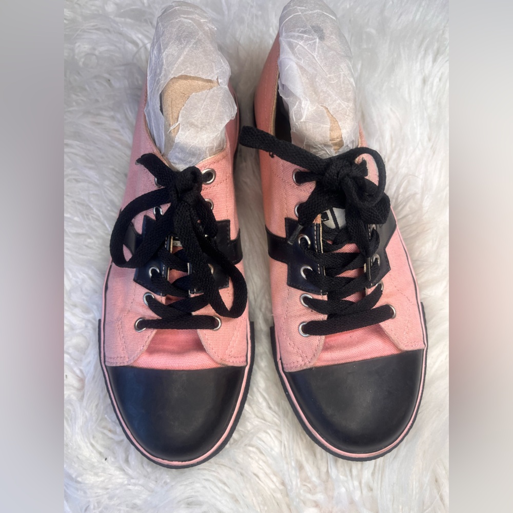 TUK Pink and Black Women's Sneakers